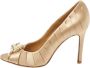 Valentino Vintage Pre-owned Satin heels Beige Dames - Thumbnail 1