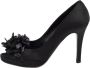 Valentino Vintage Pre-owned Satin heels Black Dames - Thumbnail 1