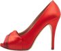 Valentino Vintage Pre-owned Satin heels Red Dames - Thumbnail 1