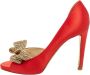 Valentino Vintage Pre-owned Satin heels Red Dames - Thumbnail 1