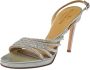 Valentino Vintage Pre-owned Satin sandals Gray Dames - Thumbnail 1