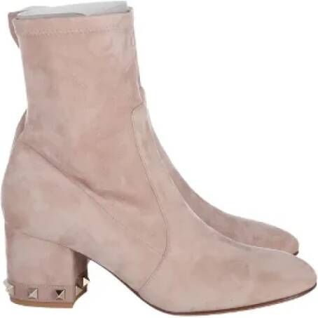 Valentino Vintage Pre-owned Suede boots Pink Dames