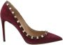Valentino Vintage Pre-owned Suede heels Red Dames - Thumbnail 1