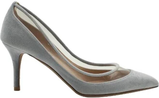 Valentino Vintage Pre-owned Velvet heels Blue Dames