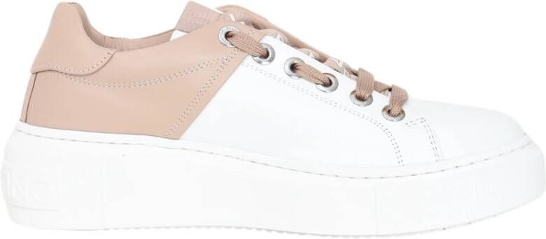 Valentino Wit Beige Logo Sneakers Multicolor Dames