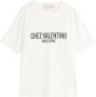 Valentino Wit Katoenen Slogan Print T-shirt - Thumbnail 1