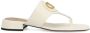 Valentino Witte Leren Logo Patch Sandalen - Thumbnail 1