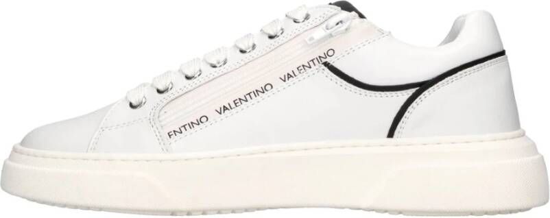 Valentino Witte leren sneakers met hak van 4 cm