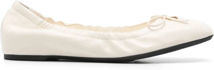 Valentino Witte Patent Boog Ballet Flats