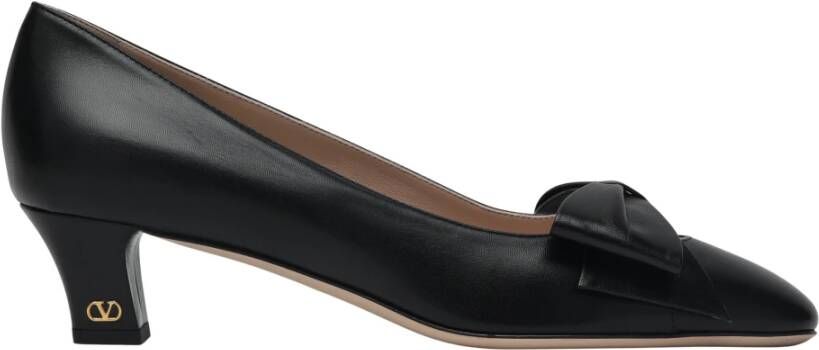 Valentino Zwarte Bowow Middelhoge Hak Pumps