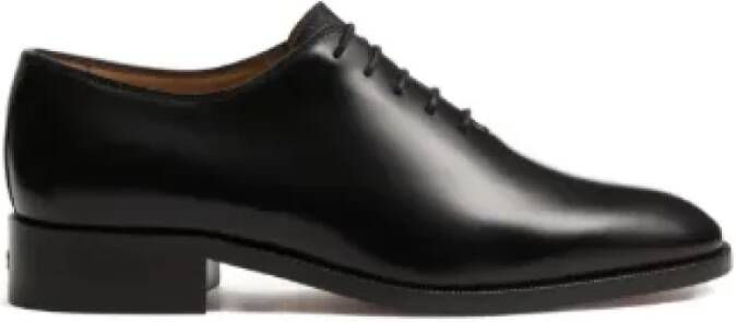 Valentino Zwarte leren Oxford schoenen VLogo detail