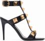 Valentino Zwarte Romeinse Stud Leren Sandalen Black Dames - Thumbnail 1