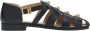 Valentino Zwarte Studshield Lage Sandalen - Thumbnail 1