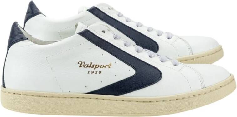 Valsport 1920 Blauwe Leren Sneakers Boomerang Zool
