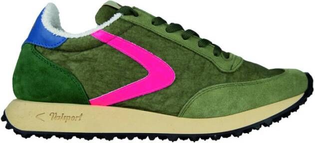 Valsport 1920 Groene Vintage Suède Nylon Sneakers Green Heren