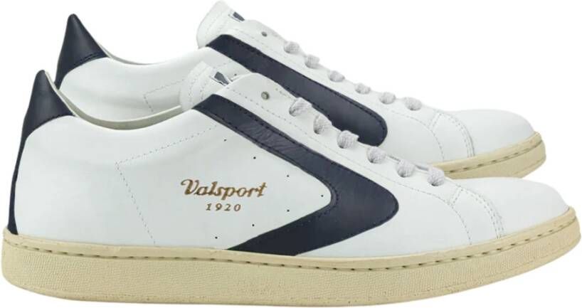 Valsport 1920 Witte Leren Sneakers Rubberen Zool Vetersluiting