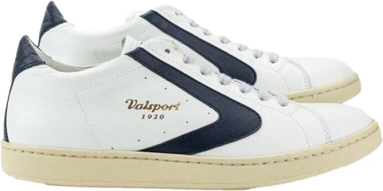 Valsport 1920 Leren sneakers met blauwe boemerang White Heren
