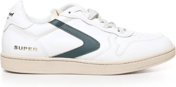 Valsport 1920 Leren Sneakers met Groene Accenten White Heren