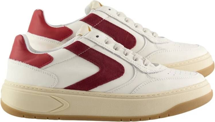 Valsport 1920 Leren Suède Sneakers Wit Rood