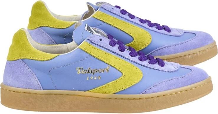 Valsport 1920 Lila Geel Leren Suède Schoenen