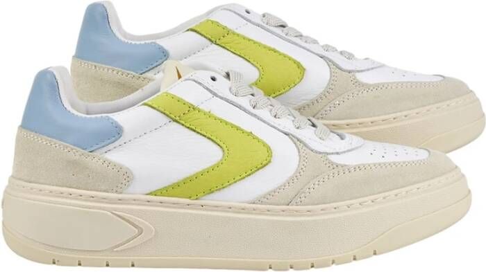 Valsport 1920 Suède Leren Sneakers Wit Groen Blauw