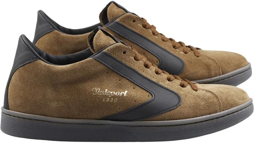 Valsport 1920 Bruine suède Tournament sneakers met leren details Brown Heren