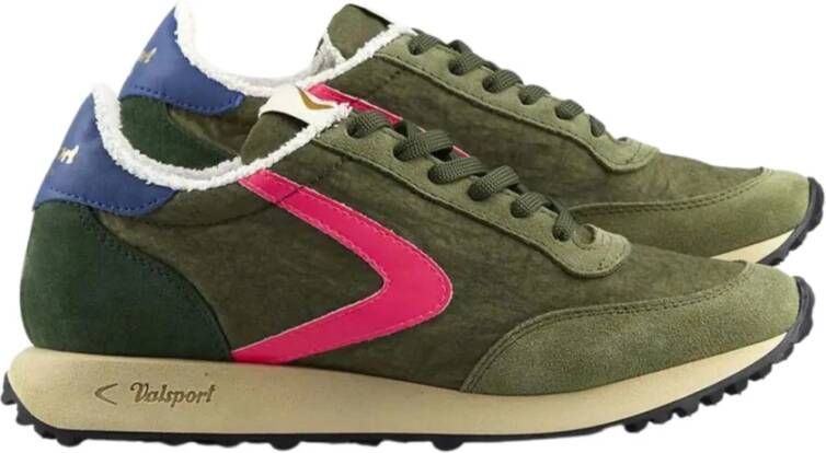 Valsport 1920 Vintage Suède Nylon Sneakers Groen