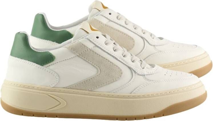 Valsport 1920 Wit Groen Leren Suède Sneakers