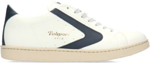 Valsport 1920 Witte en Blauwe Leren Sneaker Tournament Wit Heren