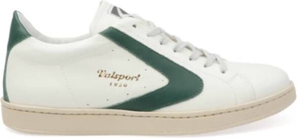 Valsport 1920 Witte en Groene Leren Sneaker Tournament Wit Heren