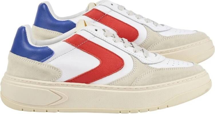 Valsport 1920 Witte Suède Leren Sneakers Oranje