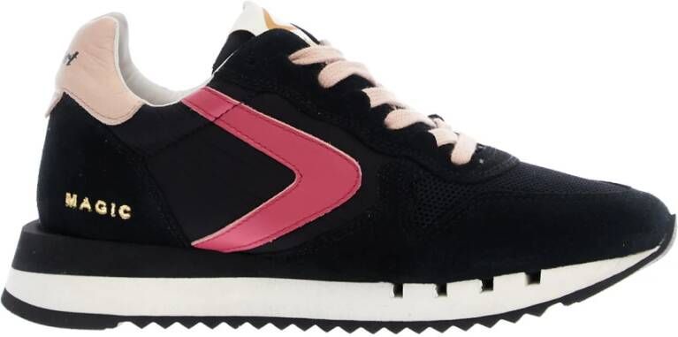 Valsport 1920 Zwarte Fuxia Roze Sneakers voor Dames Multicolor Dames