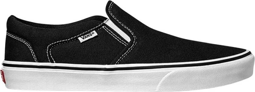 Vans Asher Canvas Zwart Wit Sneakers Black Heren