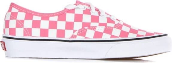Vans Authentic Checkerboard Lage Sneaker Pink Dames