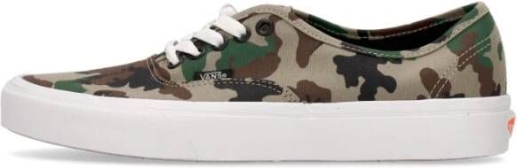 Vans Authentieke Camo Olive Witte Sneaker Green Heren