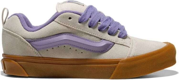 Vans Beige en Lila Canvas en Leren Sneaker Unisex
