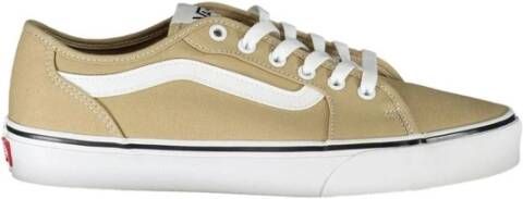 Vans Beige Lace-Up Sneaker met Contrastdetails Beige Heren