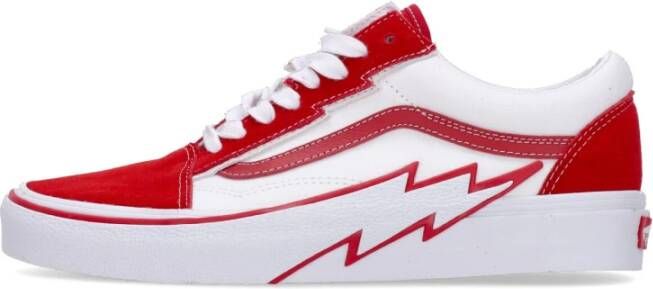 Vans Bolt Sneakers 2 Tone Rood Wit Red Heren