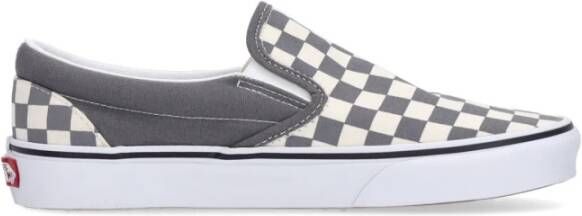 Vans Checkerboard Slip-on Lage Sneaker Pewter Wit