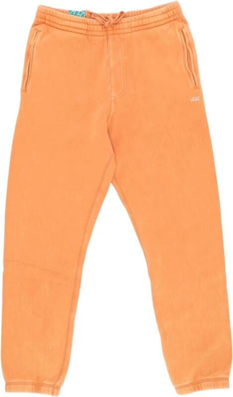 Vans Comfortabele Gewassen Oranje Sweatpants Elastische Boord