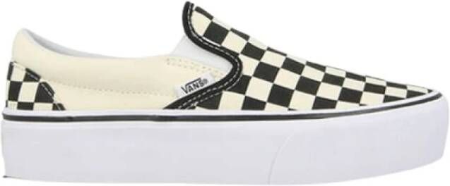 Vans Dames Classic Slip-On Platform Sneakers Beige Dames