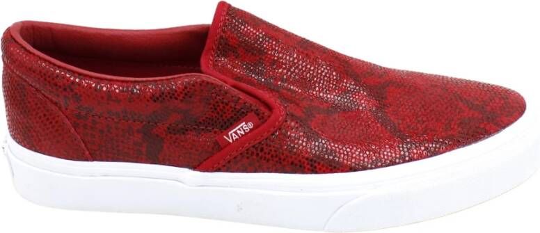 Vans Elastische Leren Instapper Rubberen Zool Schoen
