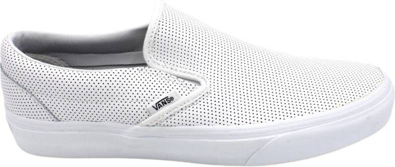 Vans Elastische Leren Instapper Rubberen Zool Schoen