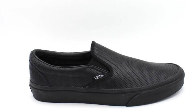 Vans Elastische Leren Instapper Rubberen Zool Schoen