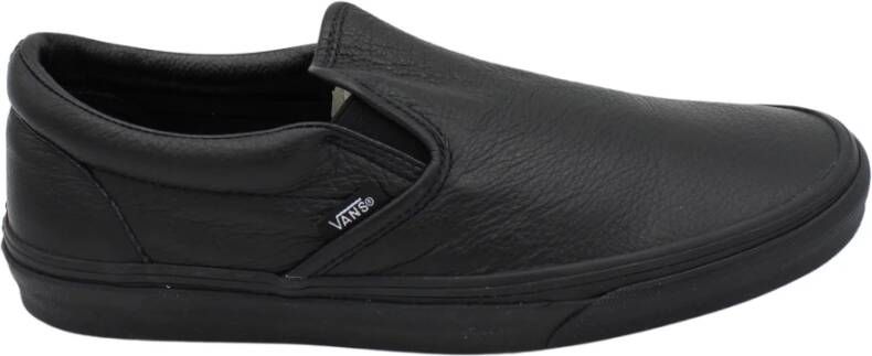 Vans Elastische Leren Instapper Rubberen Zool Schoen