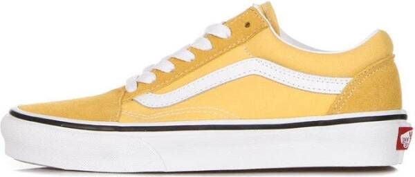 Vans Flax Lage Sneaker met Iconische Band Yellow Heren