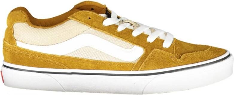 Vans Gele Herensportschoenen Veters Contrastdetails Brown Heren