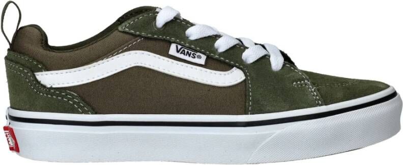 Vans Groene leren sneaker met flexibele zool Multicolor Dames