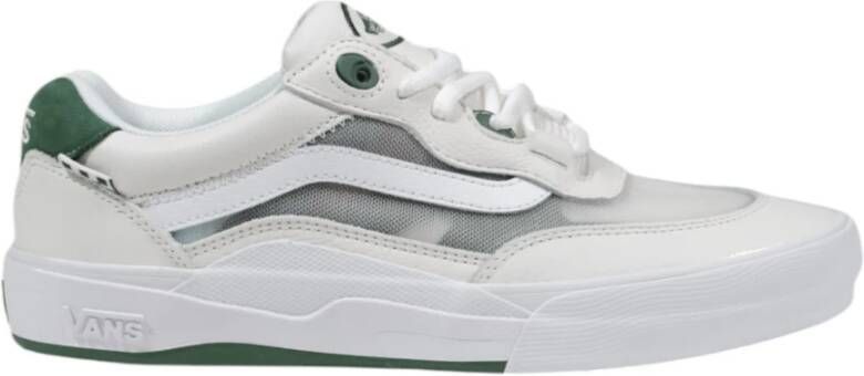 Vans Groene leren schoenen met rubberen zool White Heren
