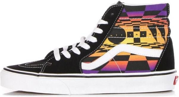 Vans Hoge Top Grafische Check Sneaker Zwart Multi